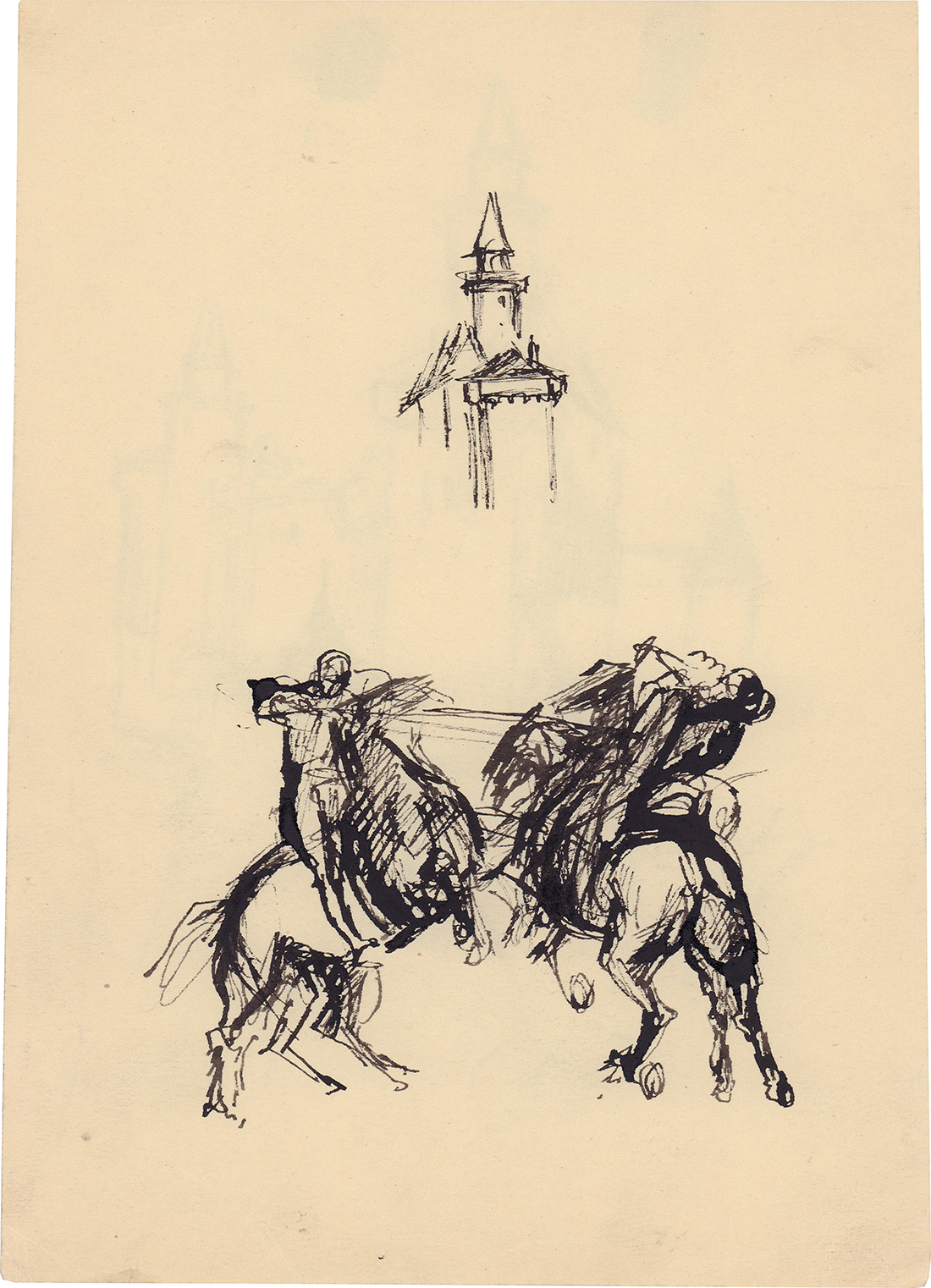 Константин Рудаков художник картины рисунки конница